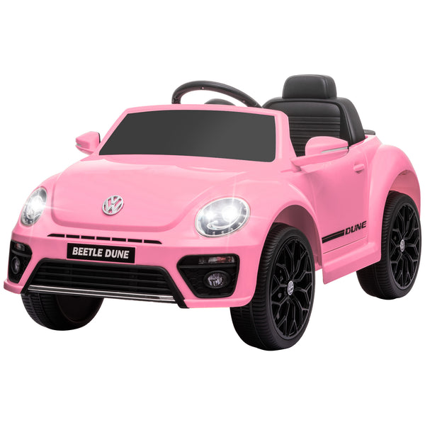 Kinder-Elektroauto Kinderfahrzeug 12V mit LED-Lichtern & USB-Anschluss 3-5 Jahre Rosa
