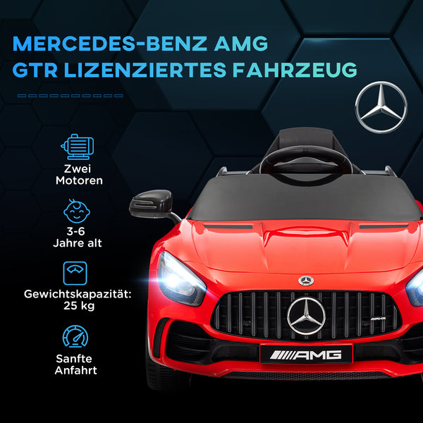 Kinder-Elektroauto Kinderfahrzeug 12V Rückwärtsfunktion 3-6 Jahre Rot