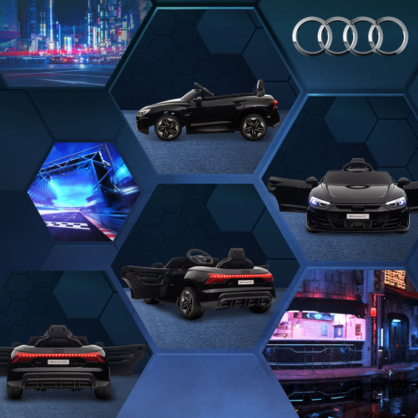 Auto elettrica Audi RS e-tron GT, adatta a bambini dai 3 anni in su, nera