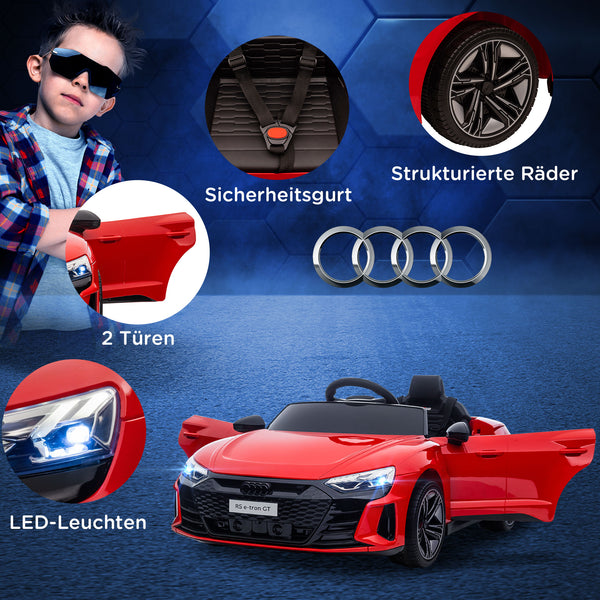 Auto elettrica AUDI RS e-tron GT sicura e robusta Rossa