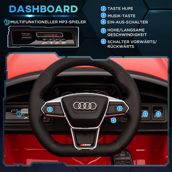 Auto elettrica AUDI RS e-tron GT sicura e robusta Rossa