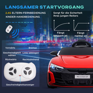 Auto elettrica AUDI RS e-tron GT sicura e robusta Rossa