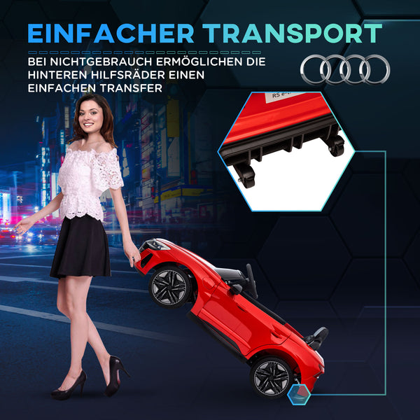 Auto elettrica AUDI RS e-tron GT sicura e robusta Rossa