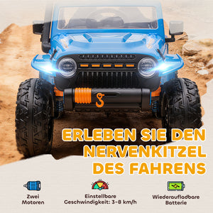 Elektroauto für Kinder 12V mit Fernbedienung und Musik 3-8 Jahre