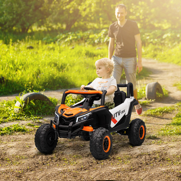 Elektroauto für Kinder mit Fernbedienung LED und USB 3-5 Jahre orange