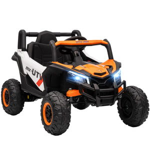 Elektroauto für Kinder mit Fernbedienung LED und USB 3-5 Jahre orange