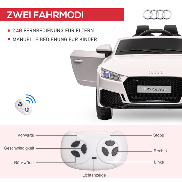 Elektroauto Kinderfahrzeug 12V 24G Musik Weiss