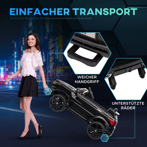 Elektroauto Kinderfahrzeug mit Musik & Hupe sicher & stylisch Schwarz