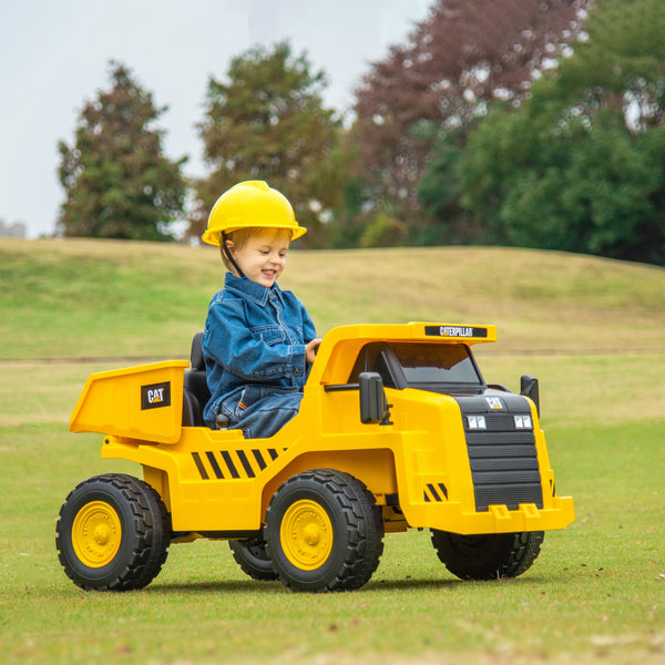 Elektrobagger Caterpillar für Kinder mit Fernsteuerung 3-6 Jahre gelb