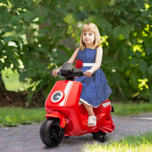 Elektro-Motorrad Kinderfahrzeug 6V mit Vor-/Rückwärtsgang 1.5-3 Jahre Rot