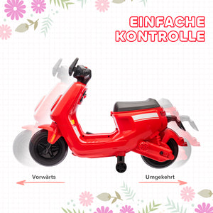 Elektro-Motorrad Kinderfahrzeug 6V mit Vor-/Rückwärtsgang 1.5-3 Jahre Rot