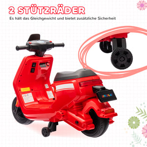 Elektro-Motorrad Kinderfahrzeug 6V mit Vor-/Rückwärtsgang 1.5-3 Jahre Rot