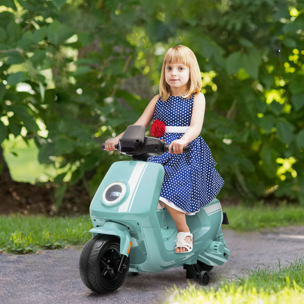 Elektro-Motorrad Kinderfahrzeug 6V mit Trainingsrädern 1.5-3 Jahre Grün