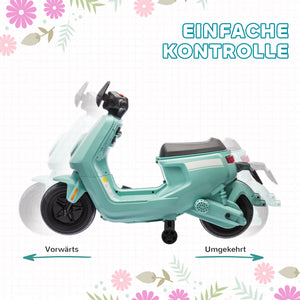 Elektro-Motorrad Kinderfahrzeug 6V mit Trainingsrädern 1.5-3 Jahre Grün
