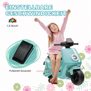 Elektro-Motorrad Kinderfahrzeug 6V mit Trainingsrädern 1.5-3 Jahre Grün
