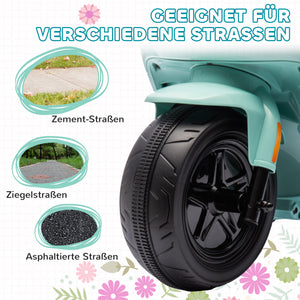 Elektro-Motorrad Kinderfahrzeug 6V mit Trainingsrädern 1.5-3 Jahre Grün