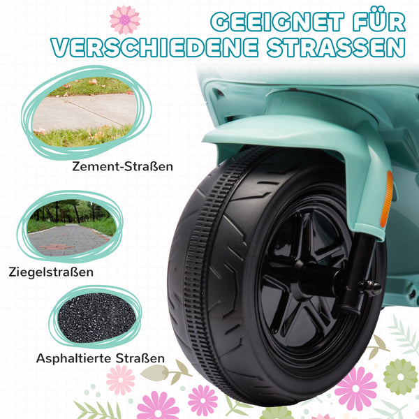 Elektro-Motorrad Kinderfahrzeug 6V mit Trainingsrädern 1.5-3 Jahre Grün