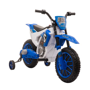 Elektromotorrad für Kinder ab 3 mit Stützrädern und 45 Min Fahrzeit