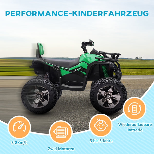 Elektroquad Kinderfahrzeug mit Licht und Musik 3-5 Jahre grün