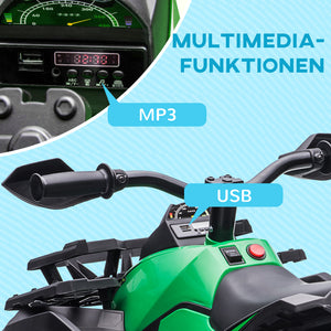 Elektroquad Kinderfahrzeug mit Licht und Musik 3-5 Jahre grün