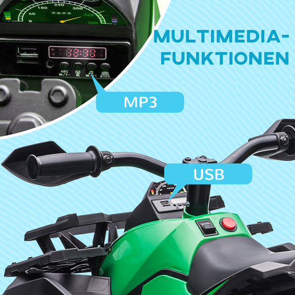 Elektroquad Kinderfahrzeug mit Licht und Musik 3-5 Jahre grün