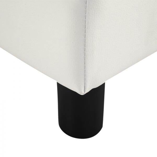 Fusshocker Sitzhocker Eingangbank Rückenfreier Sitzbank Chesterfield Weiss