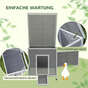Entenstall Geflügelhaus wetterfest mit Belüftung aus Holz