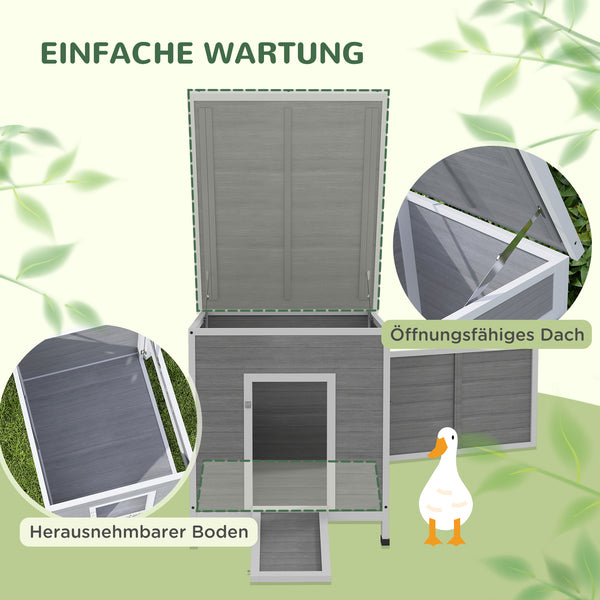 Entenstall Geflügelhaus wetterfest mit Belüftung aus Holz