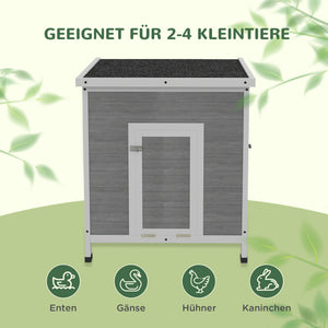 Entenstall Geflügelhaus wetterfest mit Belüftung aus Holz