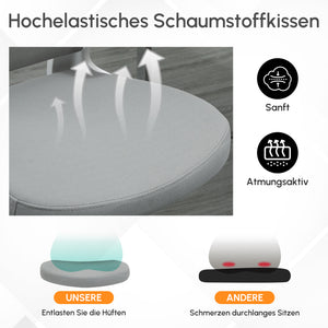 Ergonomischer Bürostuhl mit Kopfstütze Grau
