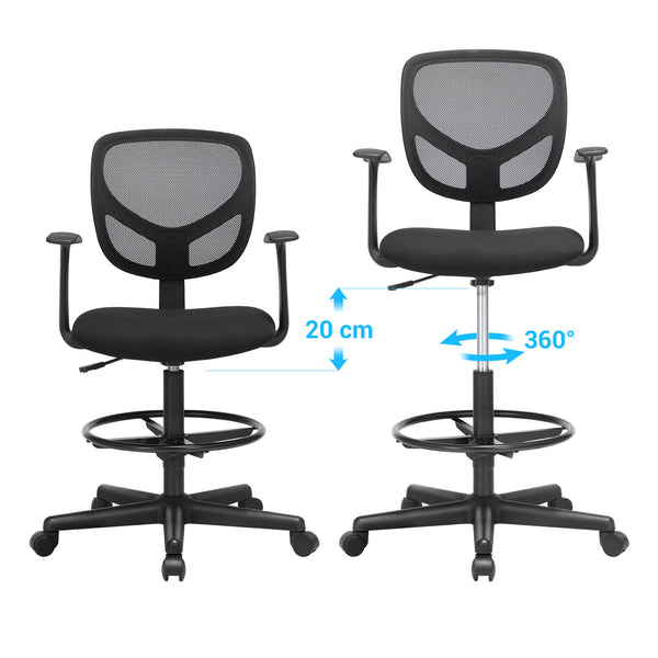 Ergonomischer Bürostuhl Schwarz