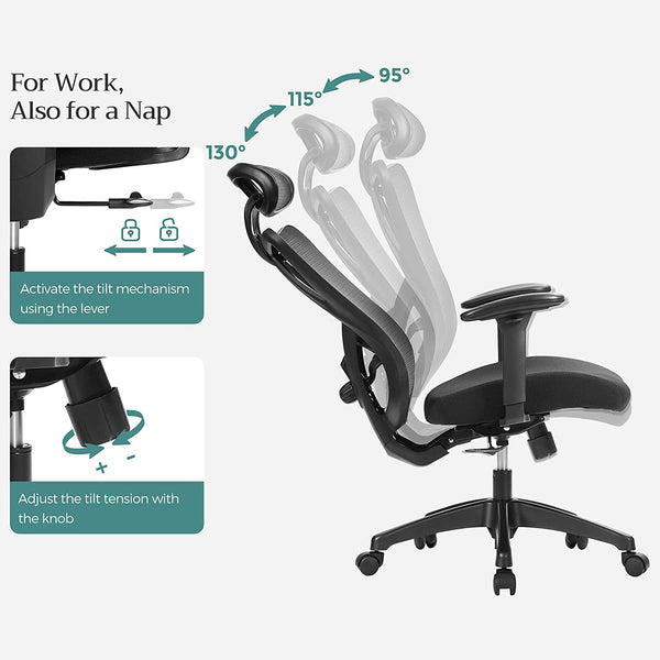Ergonomischer Bürostuhl Schwarz