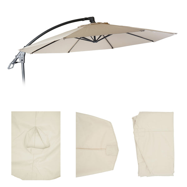 Ersatzbezug Deluxe Ampelschirm Sonnenschirmbezug rund Ø3m creme ohne Flap