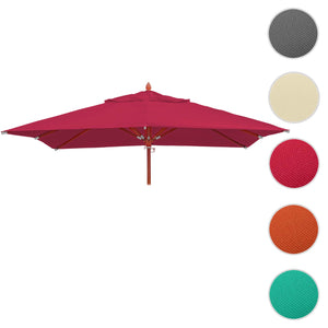 Ersatzbezug Gastronomie Holz-Sonnenschirm Sonnenschirmbezug 4x4m bordeaux