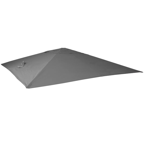 Ersatzbezug Luxus-Ampelschirm Sonnenschirmbezug 3,5x3,5m anthrazit