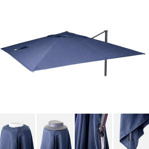 Ersatzbezug Luxus-Ampelschirm Sonnenschirmbezug 3x3m blau