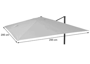 Ersatzbezug Luxus-Ampelschirm Sonnenschirmbezug 3x3m braun