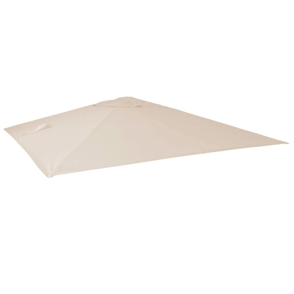 Ersatzbezug Luxus-Ampelschirm Sonnenschirmbezug 3x4m creme