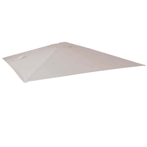 Ersatzbezug Luxus-Ampelschirm Sonnenschirmbezug 3x4m creme-grau