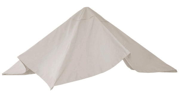 Ersatzbezug Luxus-Ampelschirm Sonnenschirmbezug 3x4m creme-grau