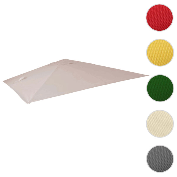 Ersatzbezug Luxus-Ampelschirm Sonnenschirmbezug 3x4m creme-grau