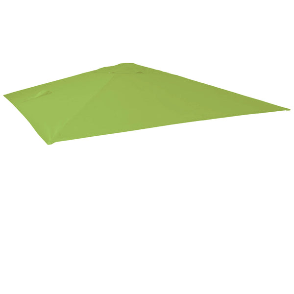 Ersatzbezug Luxus-Ampelschirm Sonnenschirmbezug 3,5x3,5m hellgrün