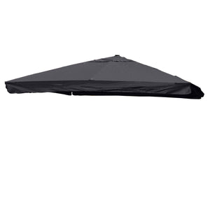 Ersatzbezug Luxus-Ampelschirm mit Flap Schirmbezug 3,5x3,5m anthrazit
