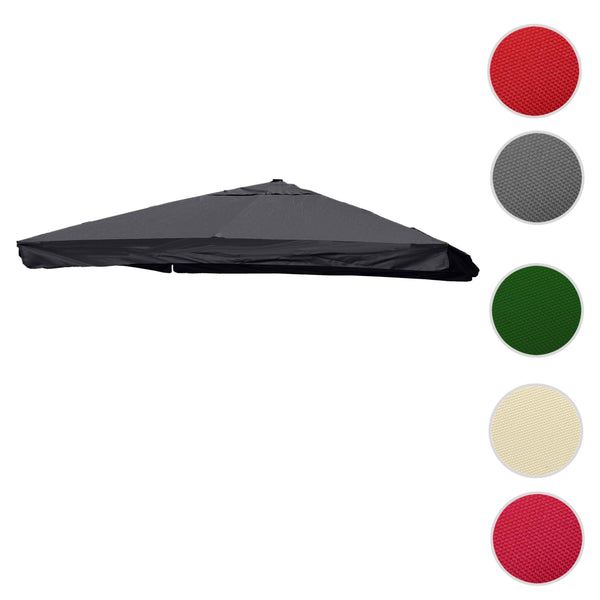 Ersatzbezug Luxus-Ampelschirm mit Flap Sonnenschirmbezug 3x4m anthrazit