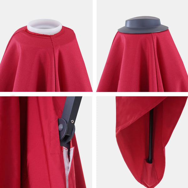 Ersatzbezug Luxus-Ampelschirm mit Flap Sonnenschirmbezug 3x4m bordeaux