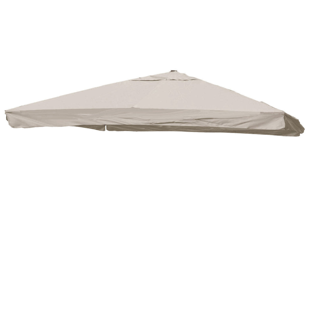 Ersatzbezug Luxus-Ampelschirm mit Flap Schirmbezug 3,5x3,5m creme-grau