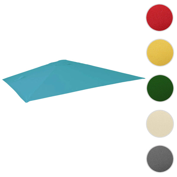 Ersatzbezug Luxus-Ampelschirm Sonnenschirmbezug 3,5x3,5m türkis