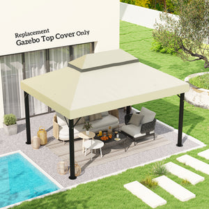 Ersatzdach für 3x4m Pavillon wasserdicht mit Regenschutz UPF30+ Cremeweiss