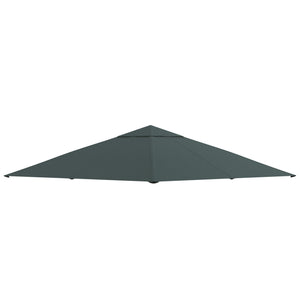 Ersatzdach Gartenpavillon 3x3m Polyester dunkelgrau