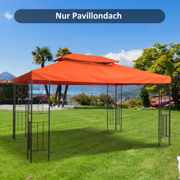 Ersatzdach für Gartenpavillon 3x4m Polyester braun